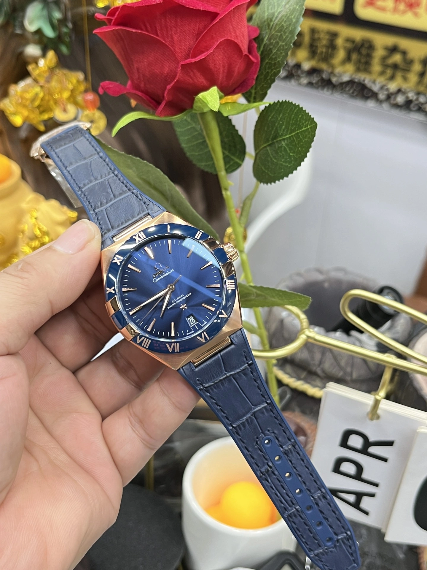 FreshLook CBD Factory Omega Constellation 41mm 18K Sedna Gold Blue Ceramic Bezel (131.63.41.21.03.001) 1:1 Super Clone – DD8900 Movement 311